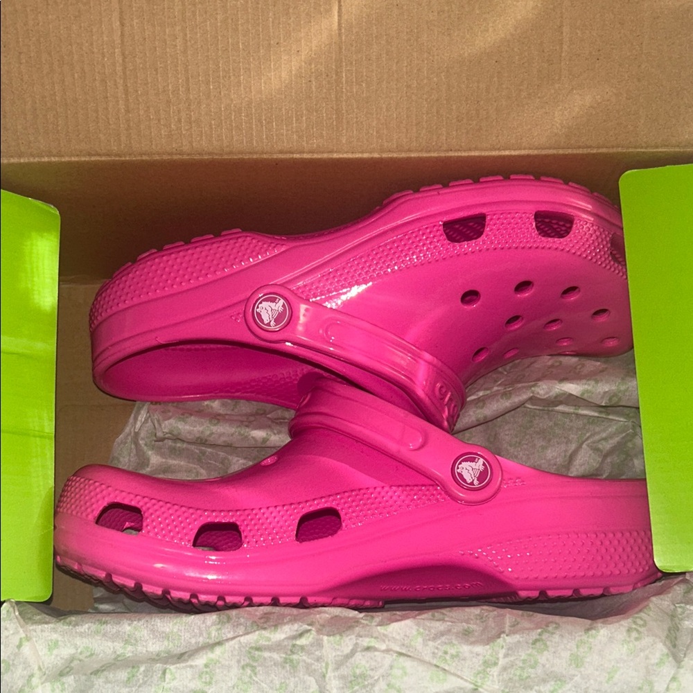 CROCS Vibrant Pink Classic Clogs